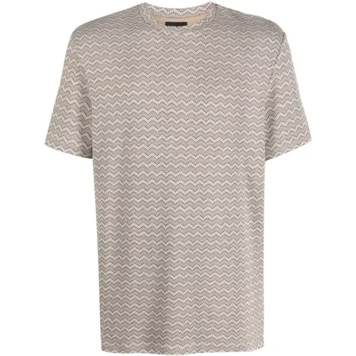 Elegant Multicolour Men's T-Shirt , male, Sizes: 3XL, XL, 5XL - Giorgio Armani - Modalova