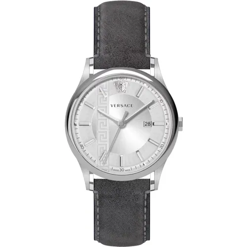 Aiakos Swiss Made Uhr mit Greca-Muster , Herren, Größe: ONE Size - Versace - Modalova