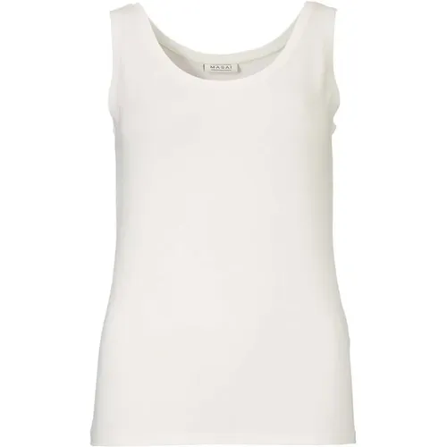 Sleeveless Top in Cream Viscose Blend , female, Sizes: 2XL, XS - Masai - Modalova