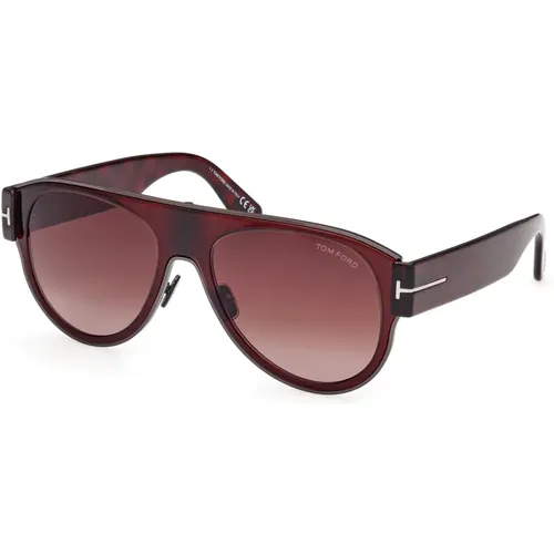 Sunglasses, unisex, , Size: 58 MM Lyle Sunglasses Shiny Dark /Bordeaux - Tom Ford - Modalova