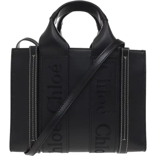 Shoulder Bags, female, , Size: ONE SIZE Woody Small Shopper Bag - Chloé - Modalova