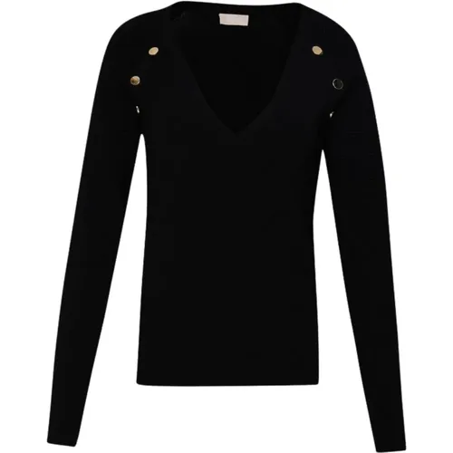 Sweater with Metal Buttons , female, Sizes: XS, L, S, M - Liu Jo - Modalova