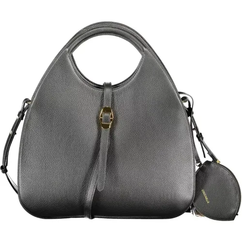 Elegante schwarze Lederhandtasche mit abnehmbarem Riemen - Coccinelle - Modalova