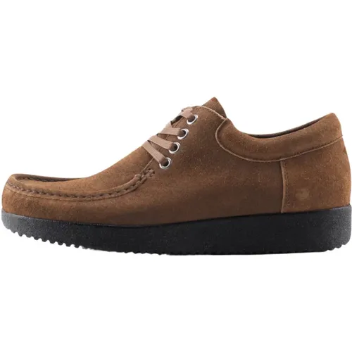 Ölsuede Schnürschuhe Mahagoni , Herren, Größe: 41 EU - Nature Footwear - Modalova