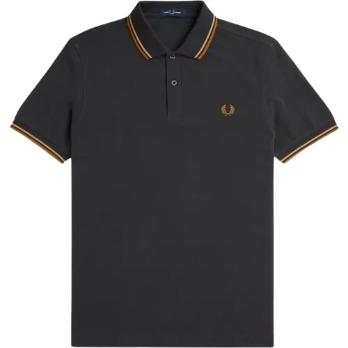 Polo Shirts, male, , Size: S Classic Cotton Polo with Tipped Details - Fred Perry - Modalova