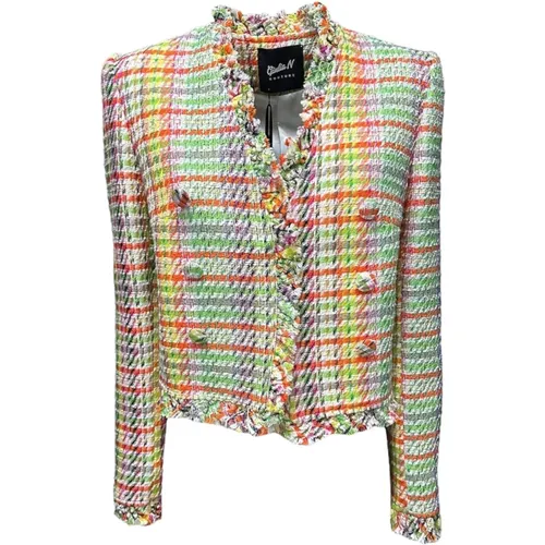 Multicolored Buttoned Jacket , female, Sizes: S - Giulia N Couture - Modalova