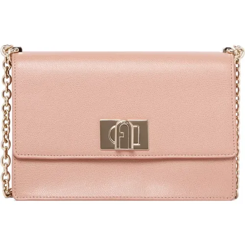 Rosa Crossbody Tasche mit Logo-Detail - Furla - Modalova