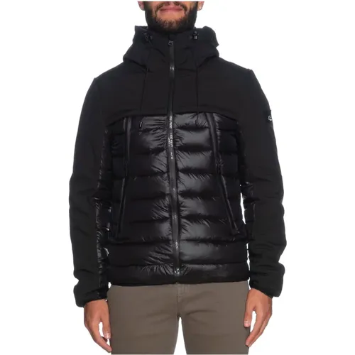 Men's Down Tech Double Fabric Jacket , male, Sizes: 2XL - YES ZEE - Modalova