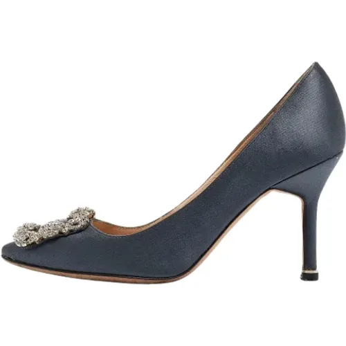 Pre-owned Pumps, female, , Size: 5 US Pre-owned Satin heels - Manolo Blahnik Pre-owned - Modalova