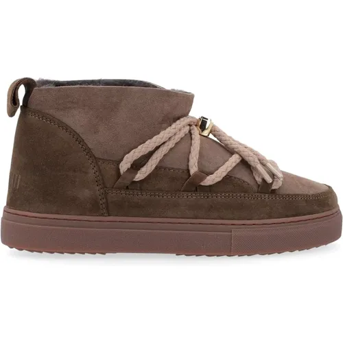 Classic Low Suede Sneaker in Taupe , female, Sizes: 5 UK - Inuikii - Modalova