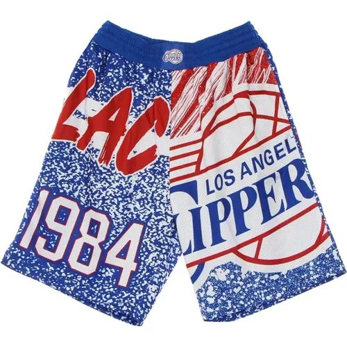 Casual Shorts, male, , Size: L NBA Jumbotron Sublimated Basketball Shorts - Mitchell & Ness - Modalova