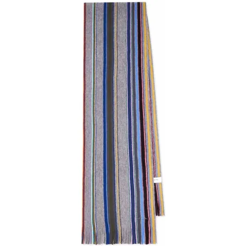 Winter Scarves, male, , Size: ONE SIZE Striped Merino Wool Scarf - PS By Paul Smith - Modalova