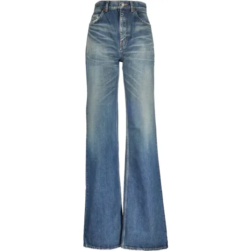 Cotton Jeans - Regular Fit , female, Sizes: W28 - Saint Laurent - Modalova