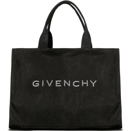 Tote Bags, male, , Size: ONE SIZE Logo Embroidered Tote Bag - Givenchy - Modalova