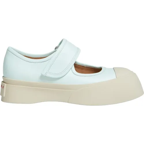 Nappa Leder Mary Jane Sneaker , Damen, Größe: 37 EU - Marni - Modalova