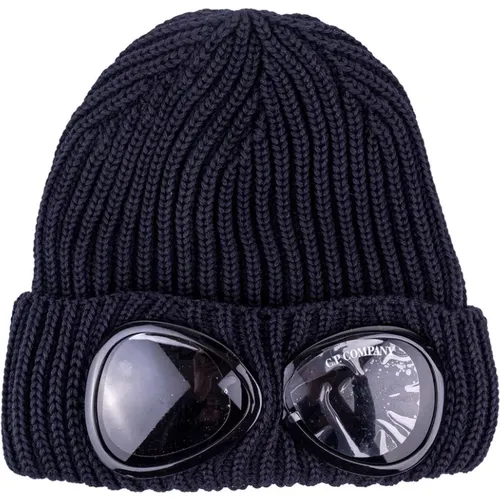 Beanies, male, , Size: ONE SIZE Beanie With Lens Detail - C.P. Company - Modalova