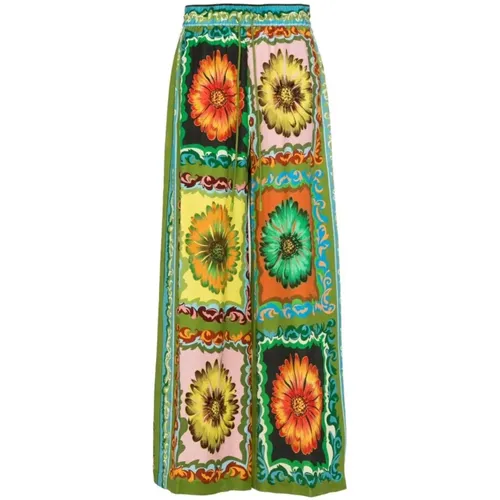 Disco Daisy floral-print trousers , female, Sizes: M - Alemais - Modalova