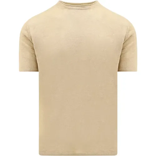 Linen Crew-neck T-Shirt , male, Sizes: 2XL - Roberto Collina - Modalova