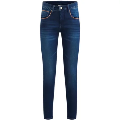 Blaue Reißverschluss Knopf Jeans Damen Frühling , Damen, Größe: W31 - Alviero Martini 1a Classe - Modalova