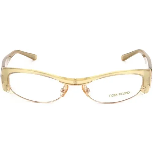 Glasses, female, , Size: ONE SIZE Golden Acetate Frame Women's Glasses - Tom Ford - Modalova