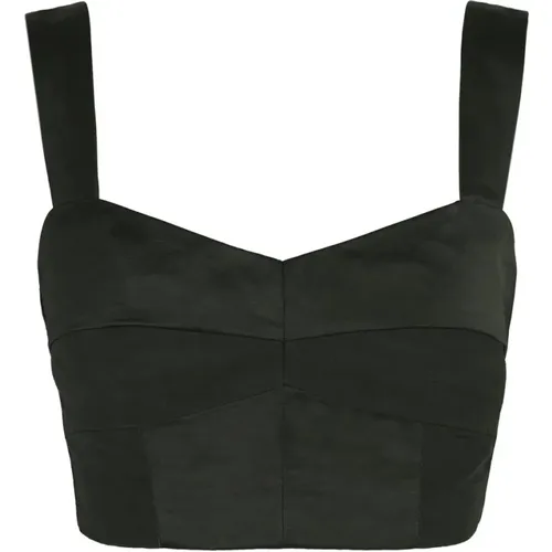 Curved Bustier Top in Graphite , female, Sizes: M, S, L - Cortana - Modalova