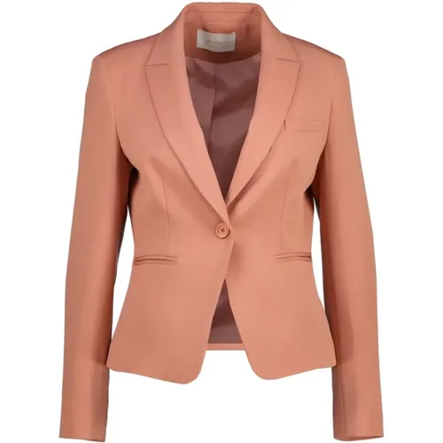 Dunkel Pfirsich Blazer Jacke - Amélie & Amélie - Modalova