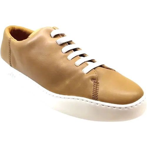 Beige Leather English Shoe with White Sole , male, Sizes: 9 UK - Camper - Modalova