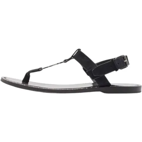 Pre-owned Suede sandals , female, Sizes: 9 1/2 UK - Yves Saint Laurent Vintage - Modalova