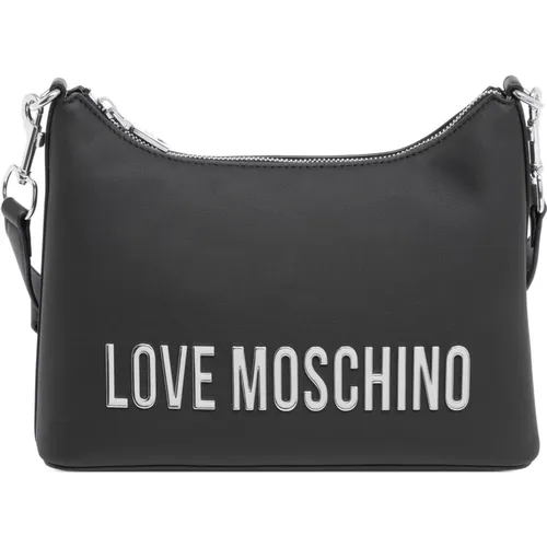 Shoulder Bags, female, , Size: ONE SIZE Stylish Lettering Hobo Bag - Love Moschino - Modalova