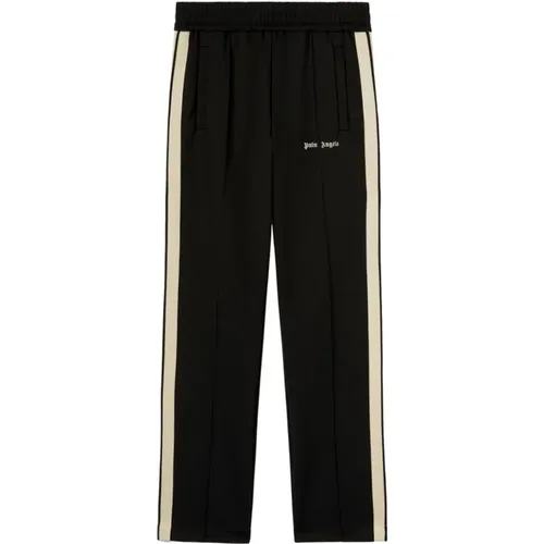 Sweatpants, male, , Size: L Logo Print Two-Tone Trousers - Palm Angels - Modalova