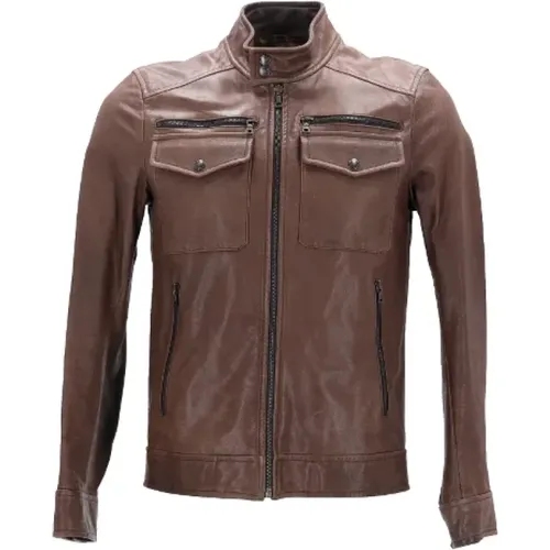 Pre-owned Leather outerwear , female, Sizes: M - Prada Vintage - Modalova