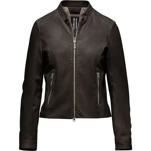 Leather Jackets, female, , Size: L Leather Jacket - BomBoogie - Modalova