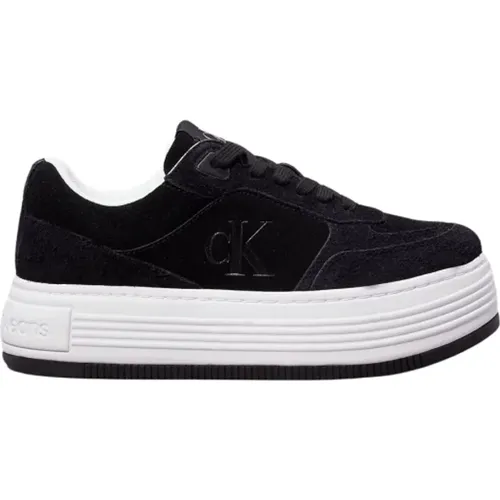 Wildleder Keil Sneakers - Schwarz , Damen, Größe: 40 EU - Calvin Klein - Modalova