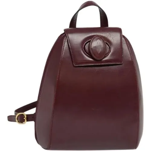 Pre-owned Backpacks, female, , Size: ONE SIZE Pre-owned Leather backpacks - Cartier Vintage - Modalova