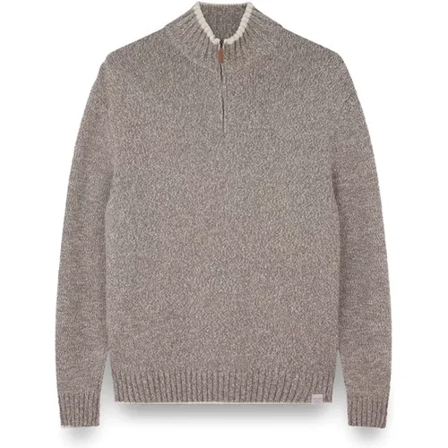Turtlenecks, male, , Size: S Luxurious Half Zip Cashmere Sweater - PAUL & SHARK - Modalova