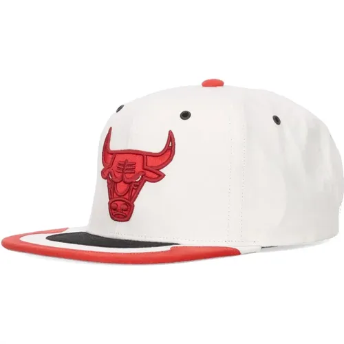 Caps, male, , Size: ONE SIZE Chicago Bulls Flat Brim Cap - Mitchell & Ness - Modalova