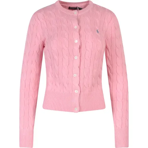 Bestickte Baumwoll-Strickjacke , Damen, Größe: XS - Polo Ralph Lauren - Modalova