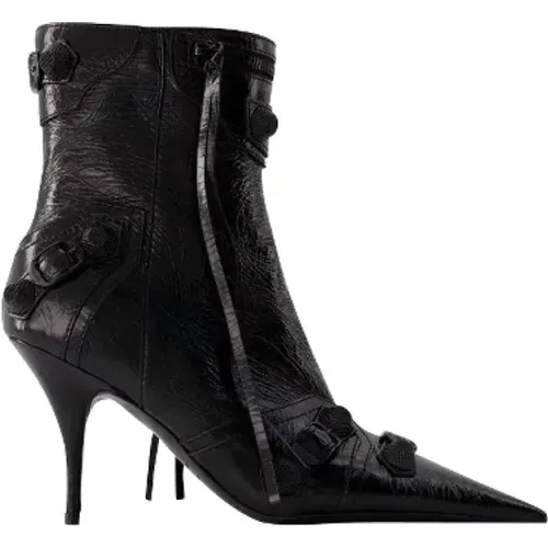 Pre-owned Leather boots , female, Sizes: 5 1/2 UK - Balenciaga Vintage - Modalova