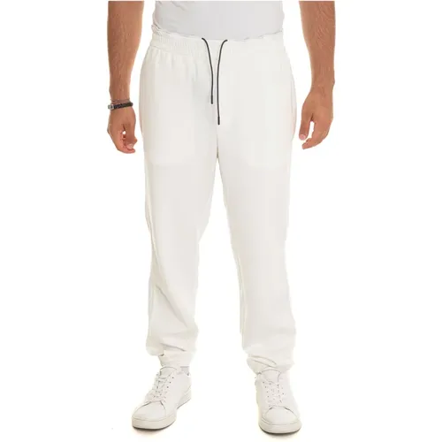 Stretch Jogger Trousers with Tie Waist , male, Sizes: M - Emporio Armani - Modalova