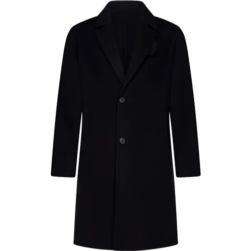 Single-Breasted Coats, male, , Size: M Midnight Wool Single-Breasted Coat - Low Brand - Modalova