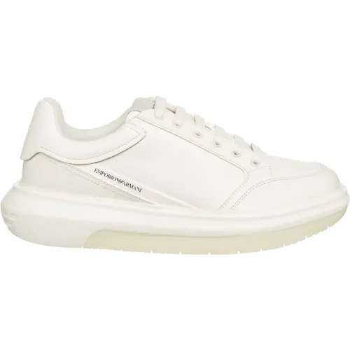 Einfache Schnürsneakers , Herren, Größe: 40 EU - Emporio Armani - Modalova