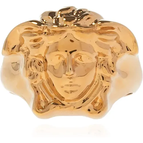 Rings, male, , Size: 60 MM Ring with Medusa - Versace - Modalova