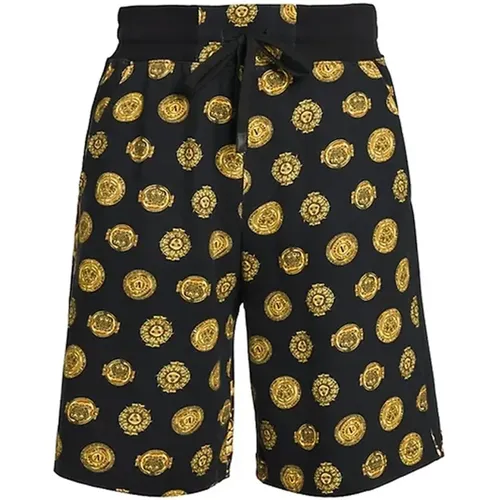 Casual Shorts, male, , Size: S Baroque Print Shorts for Men - Versace Jeans Couture - Modalova