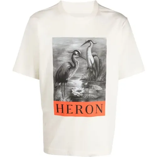 T-Shirts, male, , Size: XL Graphic Print Cotton T-Shirt - Heron Preston - Modalova