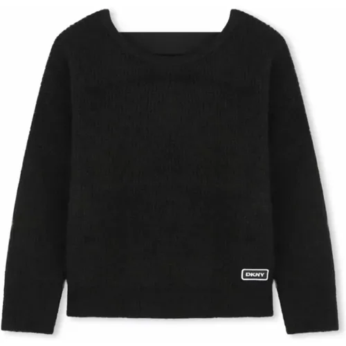 Kinder Schwarzer Pullover,Schwarzer Strickpullover - DKNY - Modalova