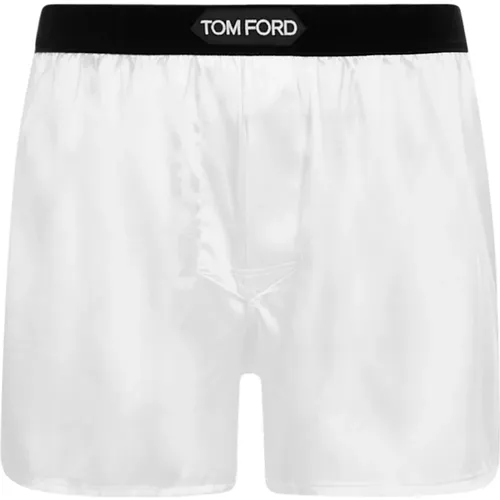 Silk Boxer Shorts with Velvet Strap , male, Sizes: S, XL, M, L - Tom Ford - Modalova