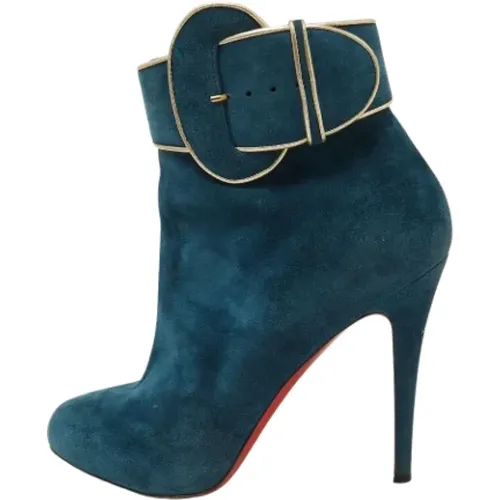 Pre-owned Boots, female, , Size: 11 US Pre-owned Suede boots - Christian Louboutin Pre-owned - Modalova