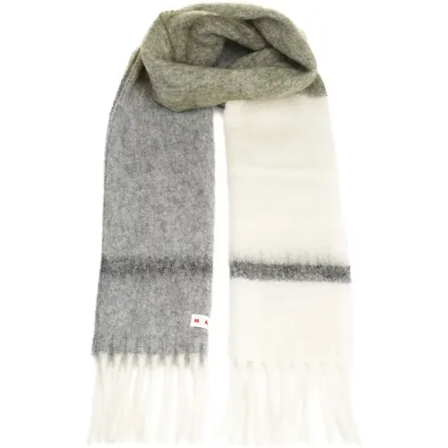 Winter Scarves, female, , Size: ONE SIZE Green Alpaca Mohair Scarf - Marni - Modalova
