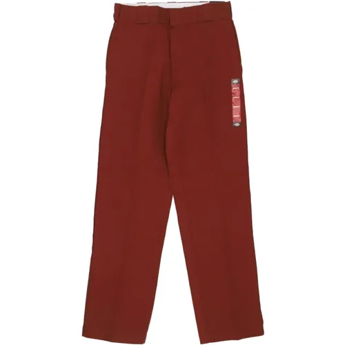 Straight Trousers, male, , Size: W34 L32 Brick Work Pants Straight Leg - Dickies - Modalova