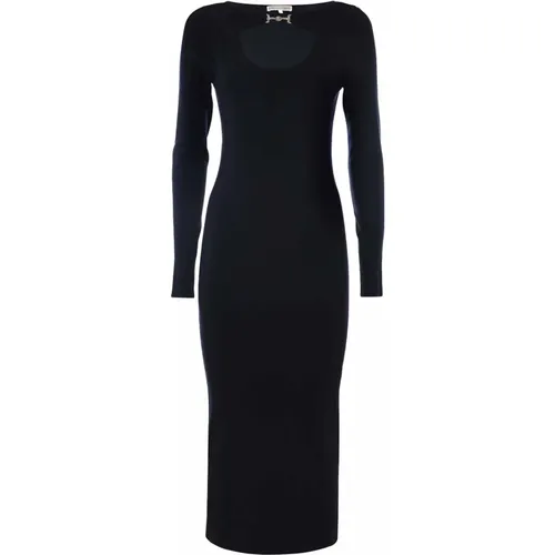 Elegant Viscose Sheath Dress with Long Sleeves , female, Sizes: M - Kocca - Modalova